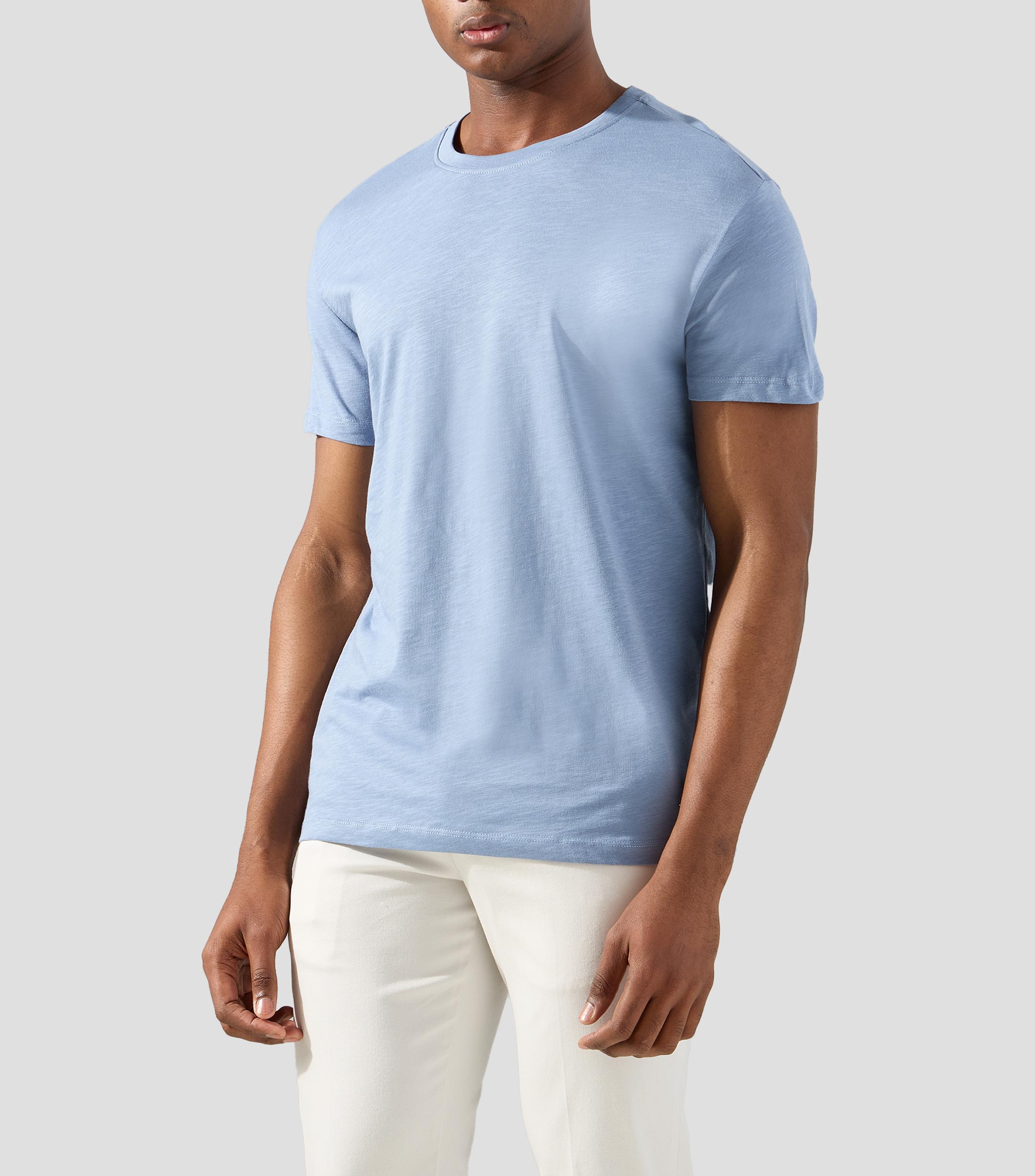 Playera cuello redondo manga corta lisa Hombre